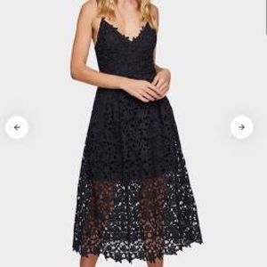 Black lace midi dress by ASTR